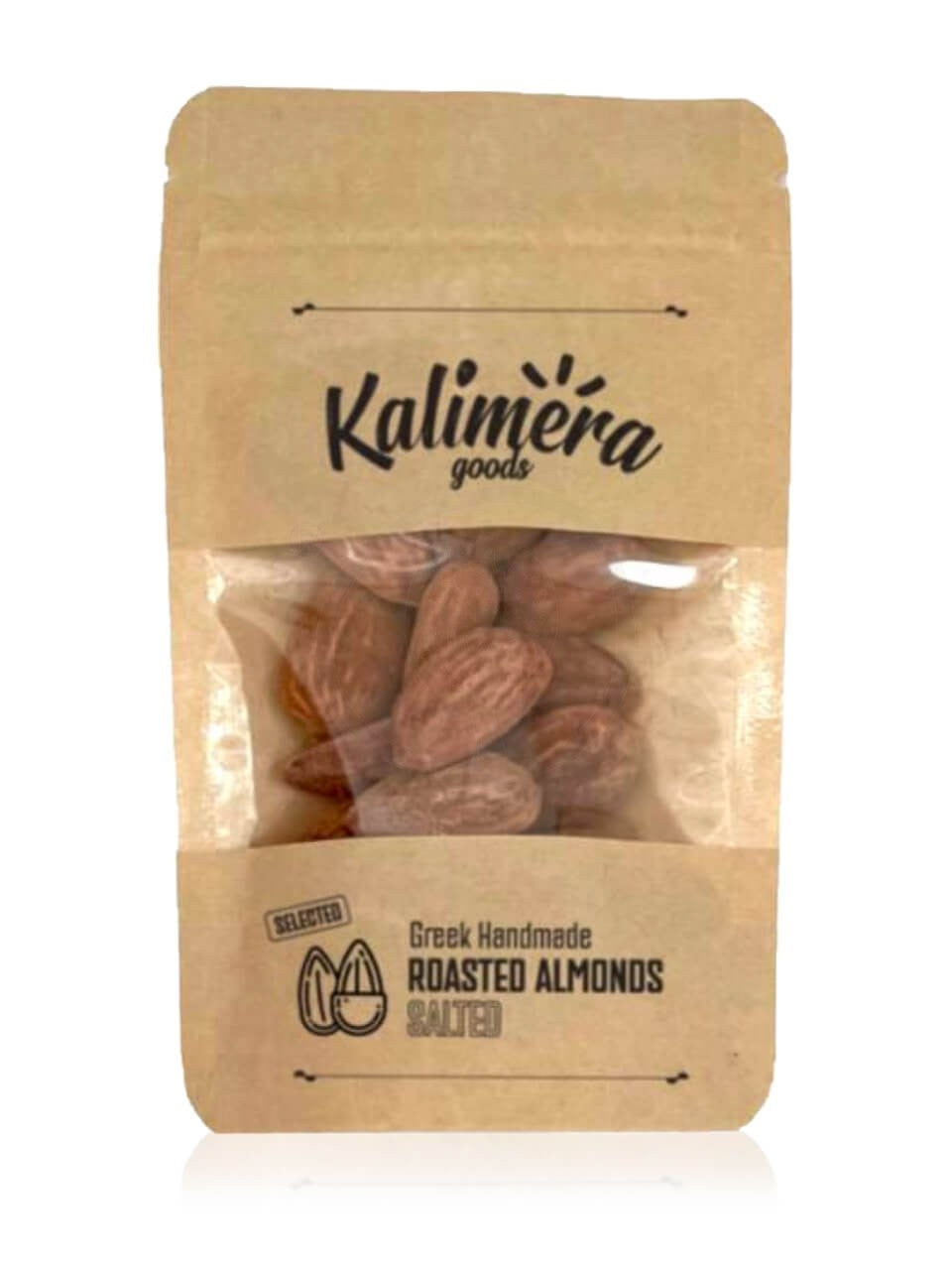 Ελληνικά ψημένα αμύγδαλα με χυμό λεμονιού & αλάτι Μεσολογγίου, Βόλου "Kalimera Goods" 55g