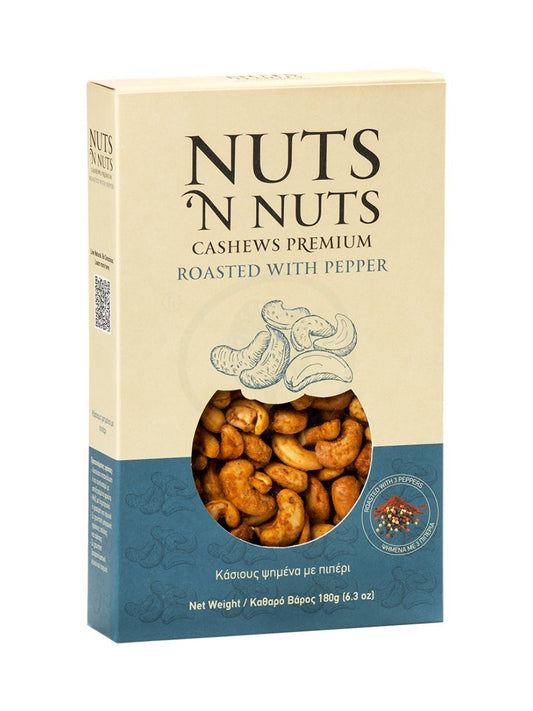 Κάσιους ψημένα με 3 πιπέρια "Nuts 'n Nuts" 180g