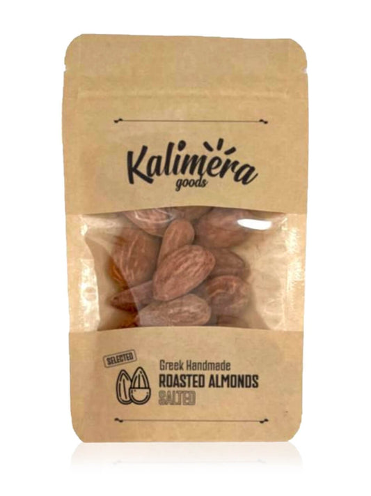 Ελληνικά ψημένα αμύγδαλα με χυμό λεμονιού & αλάτι Μεσολογγίου, Βόλου "Kalimera Goods" 55g