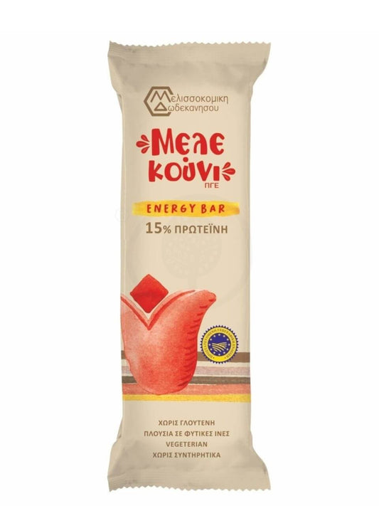 Μπάρα μελεκούνι με πορτοκάλι & αμύγδαλο «Honey bar» Ρόδου "Μελισσοκομική Δωδεκανήσου" 40g