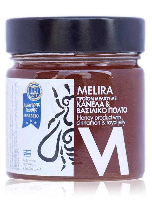 Μέλι με κανέλλα & βασιλικό πολτό "Melira" 280g
